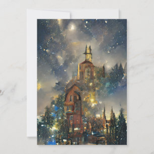 Christmas Tree, Christmas Church Thank You Card