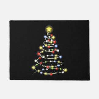 christmas tree christmas light doormat