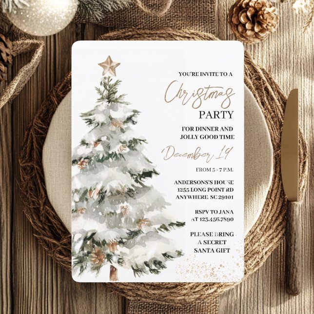 "Christmas Tree Christmas Party | Festive Holiday Invitation (Creator Uploaded)