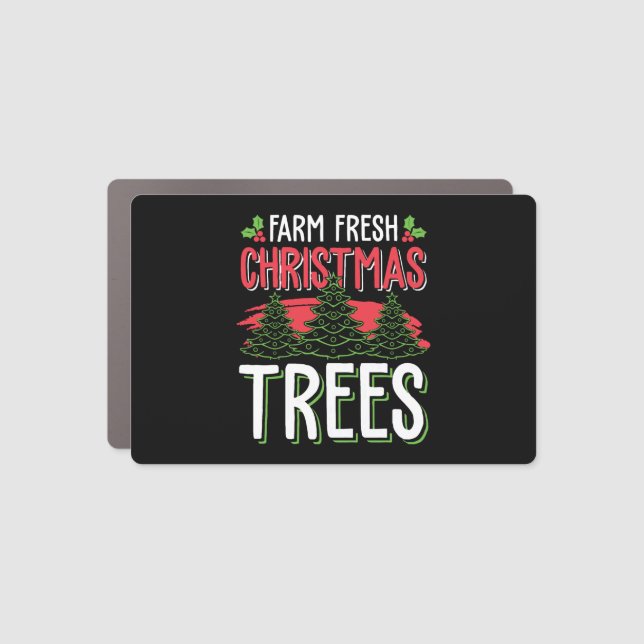 Christmas tree Christmas tree Christmas Car Magnet (Front)