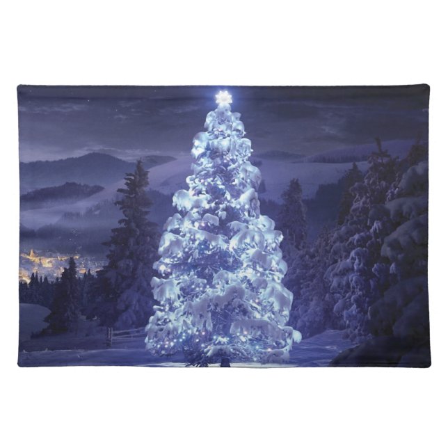 Christmas Tree  Cloth Placemat (Front)