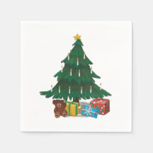 Christmas Tree Cocktail Napkins