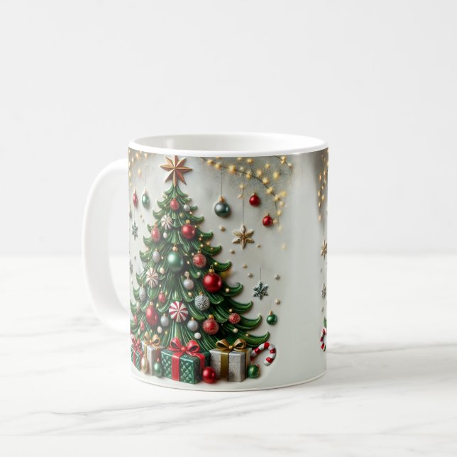 Christmas Tree Coffee Mug (Front Left)