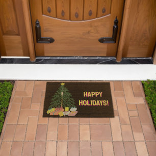 Christmas Tree Coir Fiber Doormat
