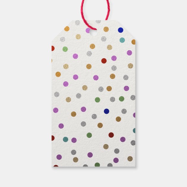 Christmas Tree Confetti Dots Christmas Holiday Gift Tags