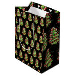 Christmas Tree Cookie Brushstroke Splatter Preppy  Medium Gift Bag