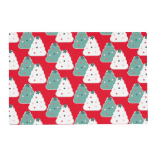 Christmas Tree Cookie Dough Homemade Mix Red  Placemat
