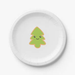 Christmas Tree Cookie Paper Plates