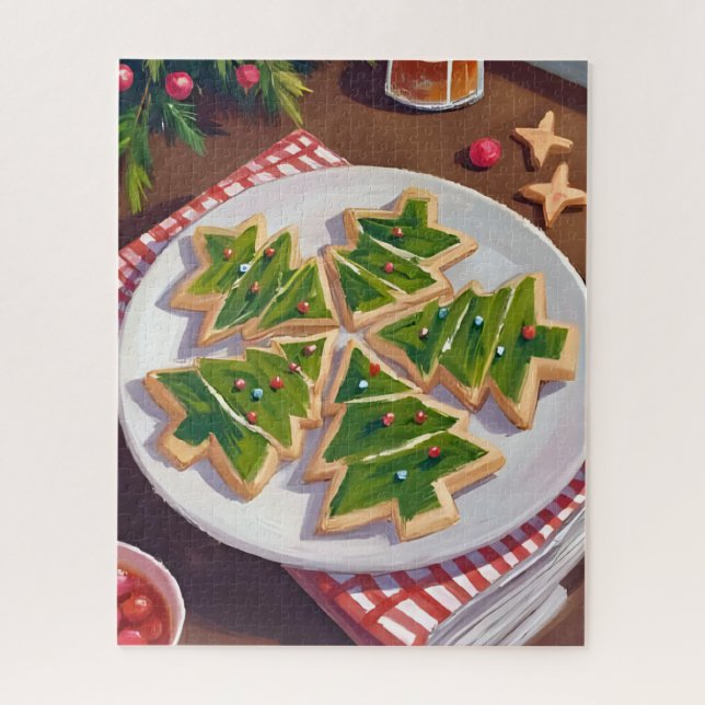 Christmas Tree Cookies Painting Jigsaw Puzzle (Vertical)