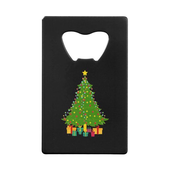 Christmas Tree Credit Card Bottle Opener (Front)