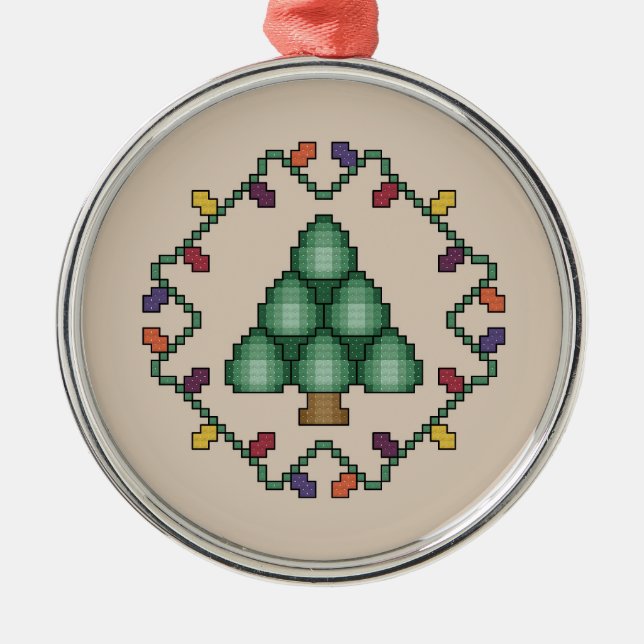 Christmas Tree Cross Stitch Ornament (Front)