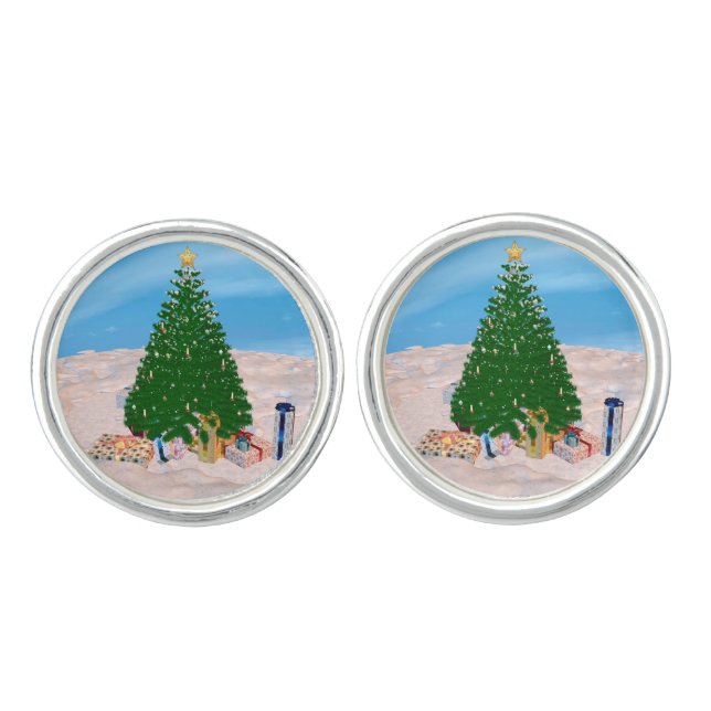 Christmas Tree Cufflinks (Front)