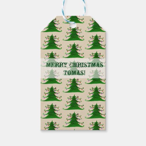 Christmas Tree  Custom Gift Tags