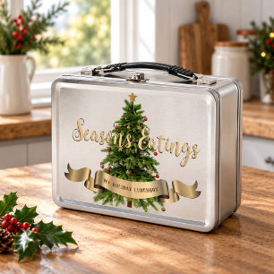 Christmas Tree Custom Metal Lunch Box