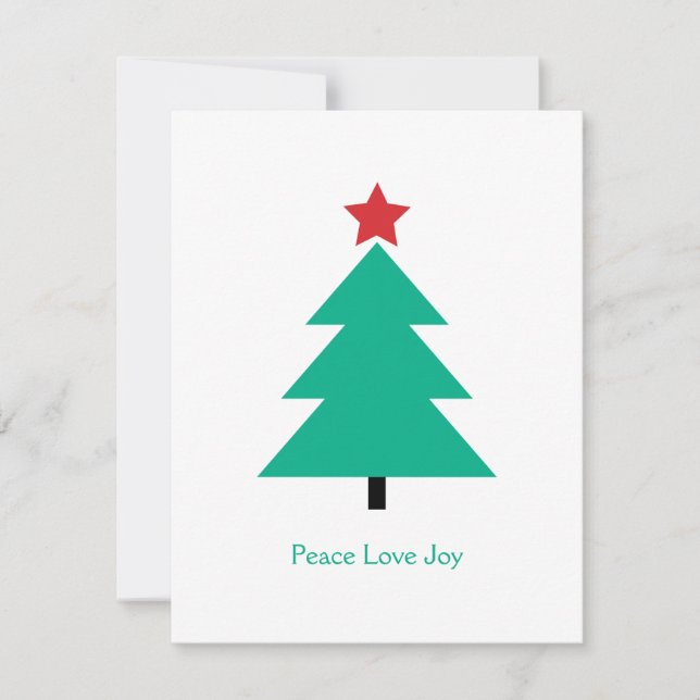 Christmas Tree Customizable  Note Card (Front)