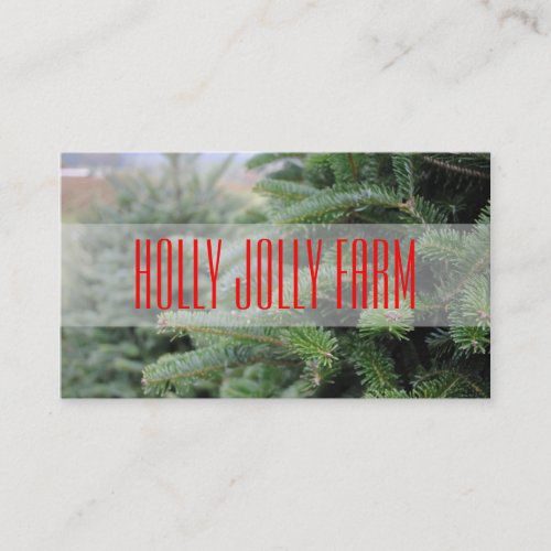 Christmas Tree Cut Holiday Business Card