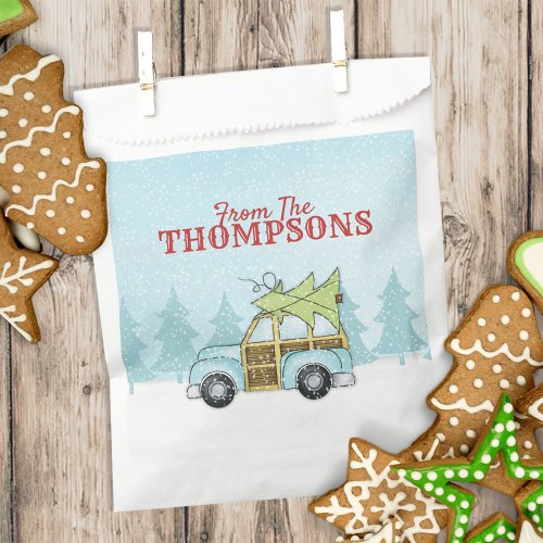 Christmas Tree Cute Car Snowflake Personalized Favor Bag