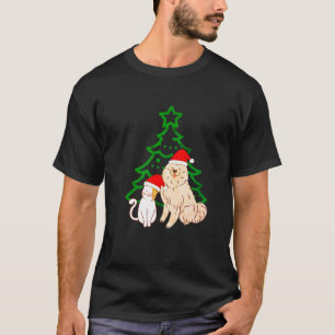 Christmas Tree Cute Cat & Dog Smile Classic T-Shirt