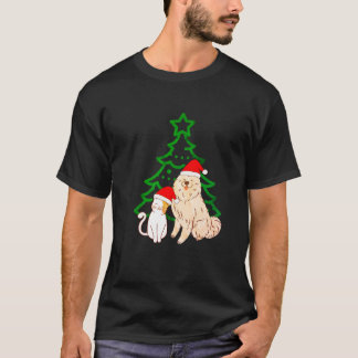 Christmas Tree Cute Cat & Dog Smile Classic  T-Shirt