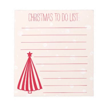 Christmas Tree - Cute Christmas To Do List Notepad