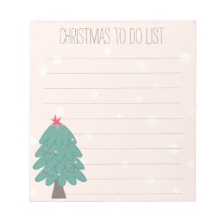 Christmas Tree - Cute Christmas To Do List Notepad