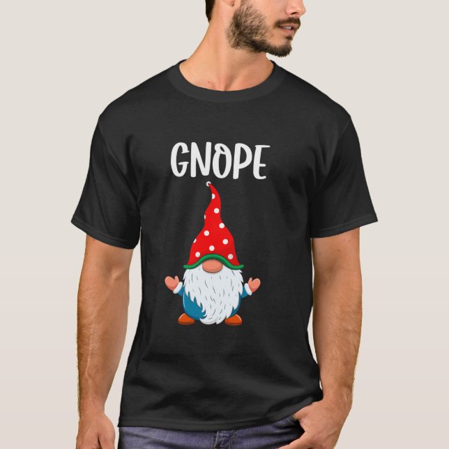 Christmas Tree Cute Gnomes Family Matching Novelty T-Shirt (Front)