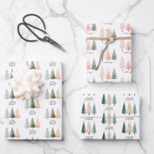 Christmas Tree Cute Wrapping Paper Sheets