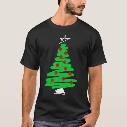Christmas Tree dark t_shirt