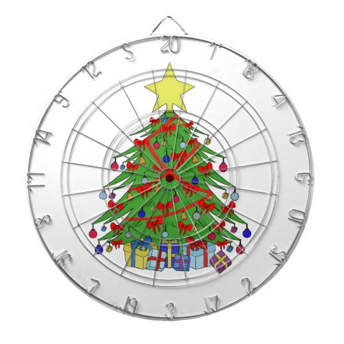 Christmas tree dart board