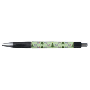 Christmas Tree Decorating Squirrels Patterned Pen