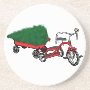 christmas tree delivery drink coaster
