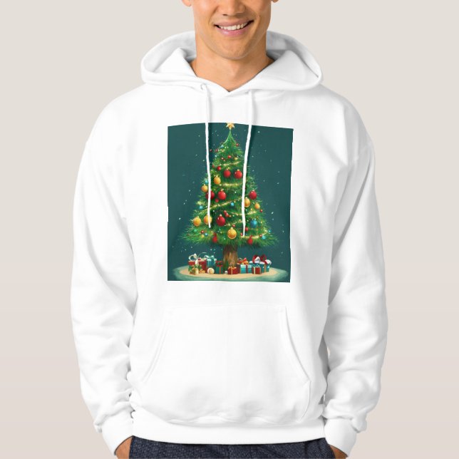 Christmas tree design for hodie hoodie (Front)