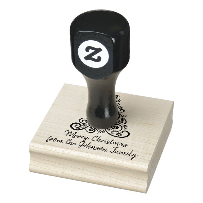 Christmas Tree Design Wooden Stamp