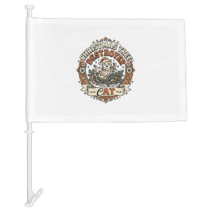 Christmas Tree Destroyer Cat Christmas Tree Destro Car Flag