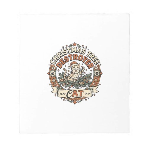Christmas Tree Destroyer Cat Christmas Tree Destro Notepad