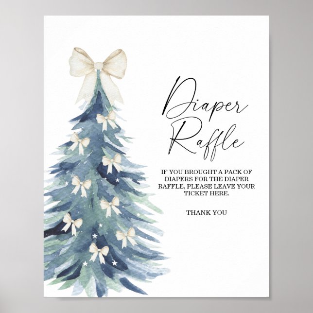 Christmas tree diaper raffle poster (Front)