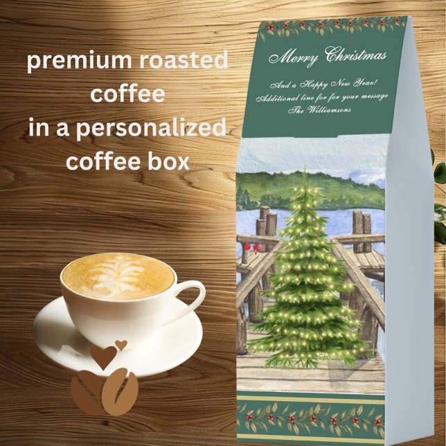 CHRISTMAS TREE DOCK PERSONAL MESSAGE ROASTED COFFEE (Creator Uploaded)