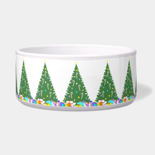 Christmas Tree Dog Bowl