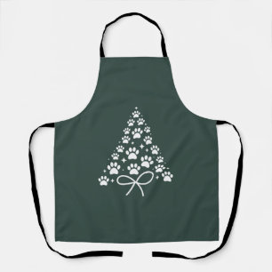 Christmas Tree Dog Lover Owner Gift Holiday Apron