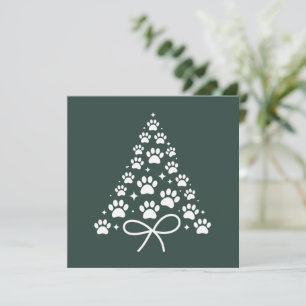 Christmas Tree Dog Lover Owner Gift Holiday Card