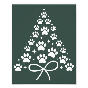 Christmas Tree Dog Lover Owner Gift Holiday Photo Print