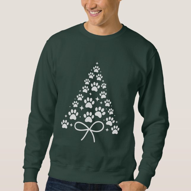 Christmas Tree Dog Lover Owner Gift Holiday  Sweatshirt (Front)