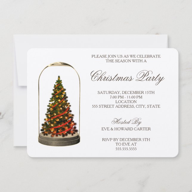 CHRISTMAS TREE DOME |  CHRISTMAS PARTY INVITATION (Front)