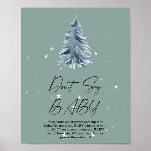 Christmas tree Dont say baby Poster