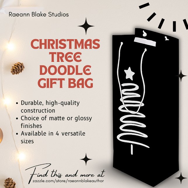 Christmas Tree Doodle Gift Bag (Creator Uploaded)