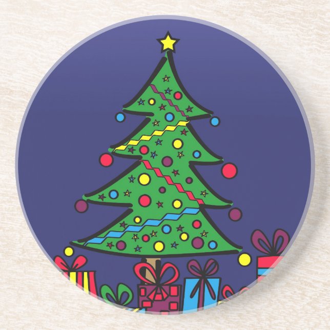 Christmas tree drink coaster (Front)