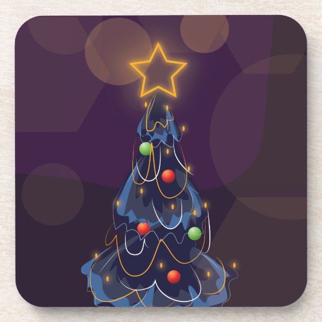 Christmas Tree Drink Coaster (Front)