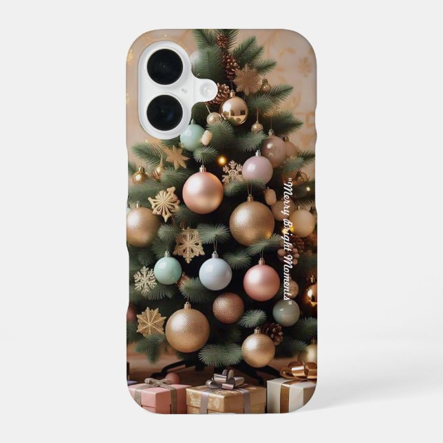 "Christmas Tree Elegance" Iphone Case (Back)