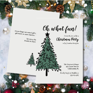 Christmas Tree Elegant Holiday Party Invitation