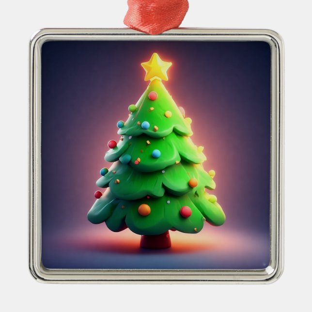 🎁Christmas Tree Elegant Keepsake Holiday Gift ✨ Metal Ornament (Front)